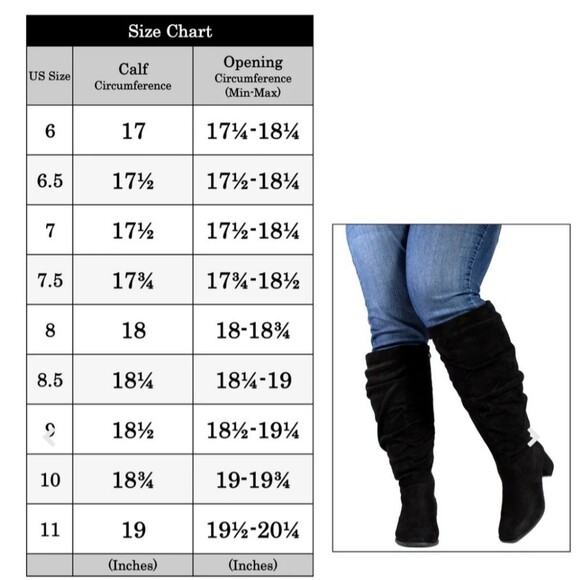 RF ROOM OF FASHION Women's WIDE CALF Slouchy Knee High Boots Size 11W - Picture 14 of 14